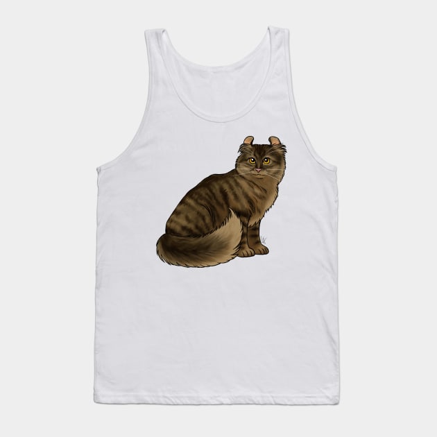 Cat - American Curl - Brown Tabby Tank Top by Jen's Dogs Custom Gifts and Designs